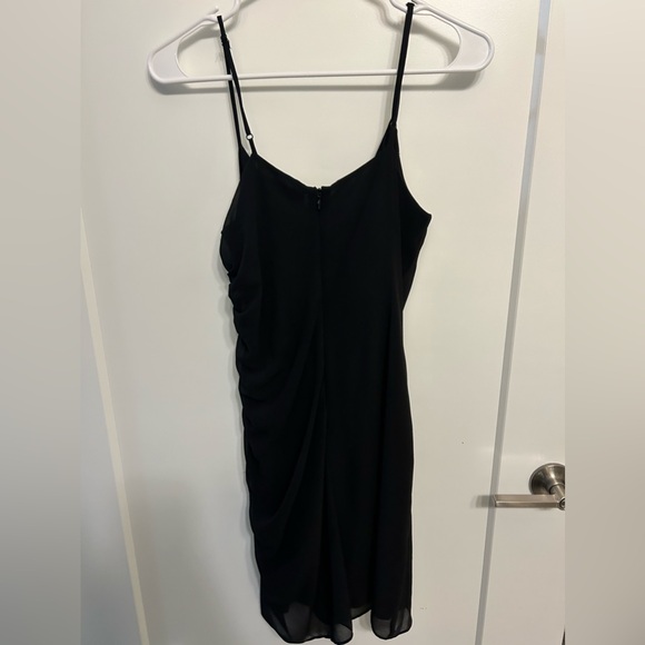Rebecca Minkoff Kinsley Black Runched Mini Dress - Picture 7 of 9